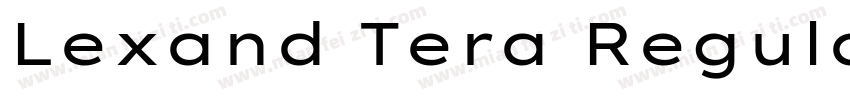 Lexand Tera Regular字体转换